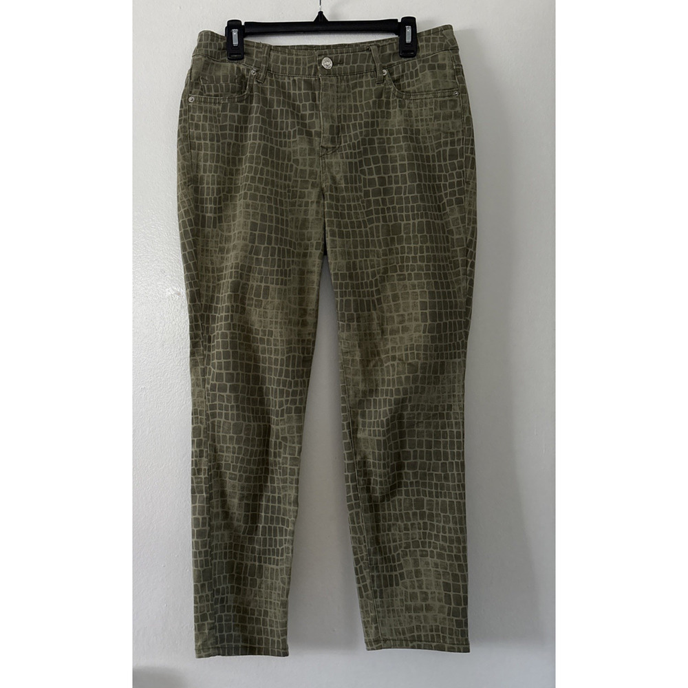 Tommy Bahama Boracay Beach Crocotiles Alligator High Rise Ankle Jeans 8 x 28